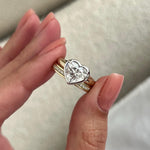 1.0 CT Pear Bezel Solitaire Lab Grown Diamond Bridal Set