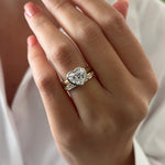 1.0 CT Pear Bezel Solitaire Lab Grown Diamond Bridal Set