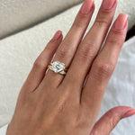 1.0 CT Pear Bezel Solitaire Lab Grown Diamond Bridal Set
