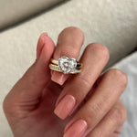 1.0 CT Pear Bezel Solitaire Lab Grown Diamond Bridal Set