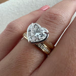 1.0 CT Pear Bezel Solitaire Lab Grown Diamond Bridal Set