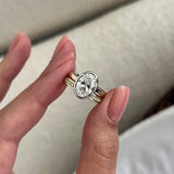 1.0 CT Pear Bezel Solitaire Lab Grown Diamond Bridal Set