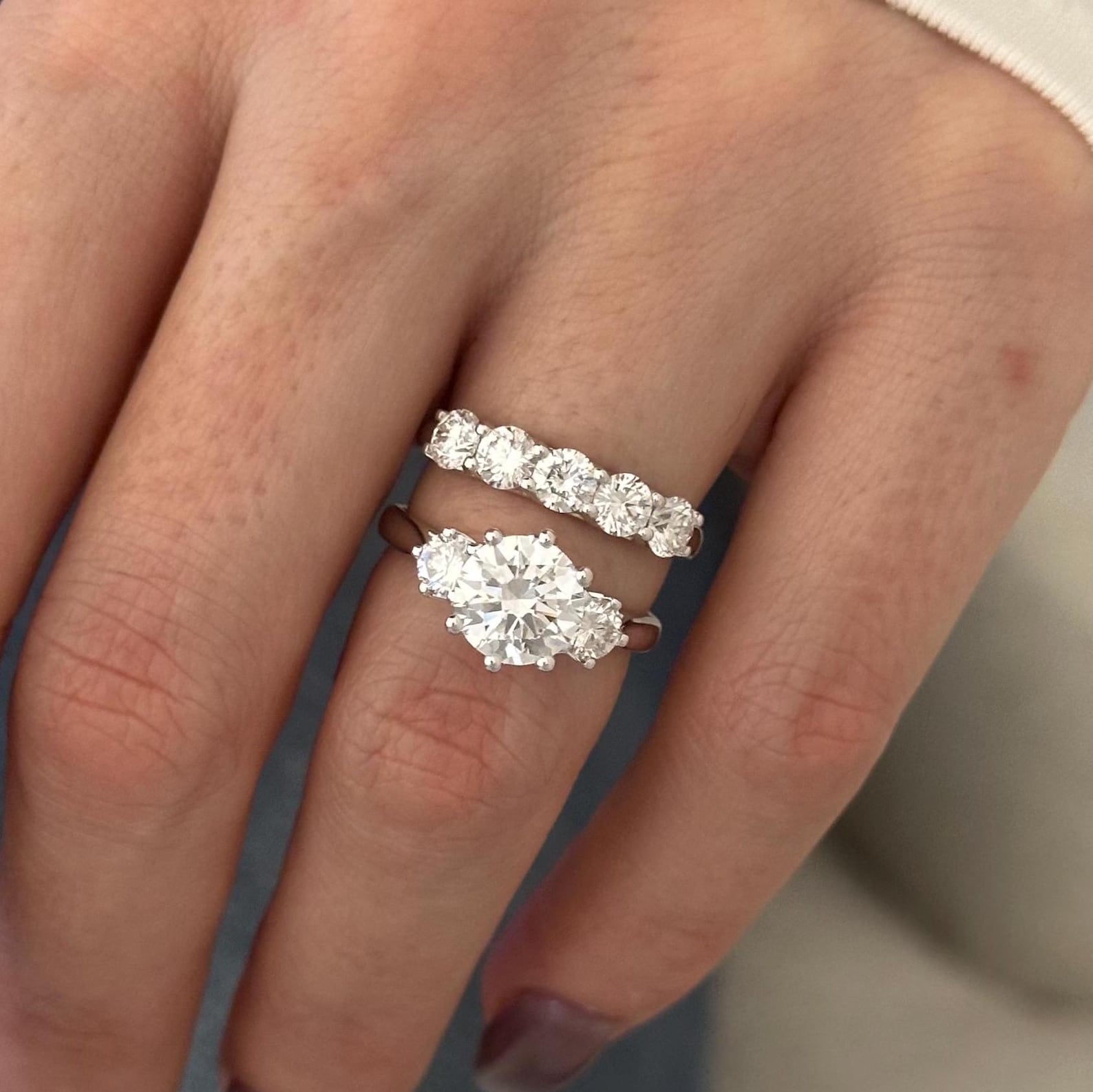 1.0 CT Pear Bezel Solitaire Lab Grown Diamond Bridal Set