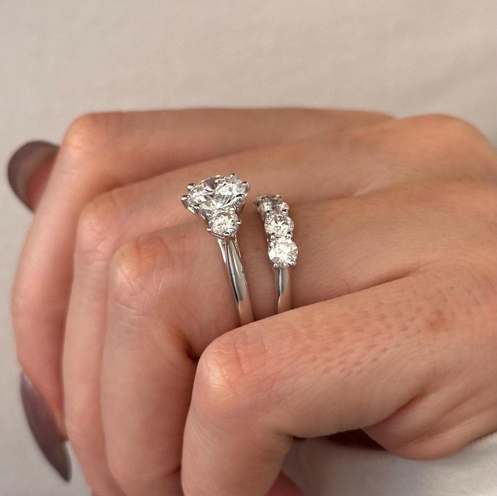 1.0 CT Pear Bezel Solitaire Lab Grown Diamond Bridal Set