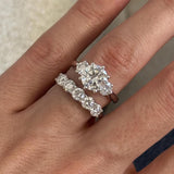 1.0 CT Pear Bezel Solitaire Lab Grown Diamond Bridal Set