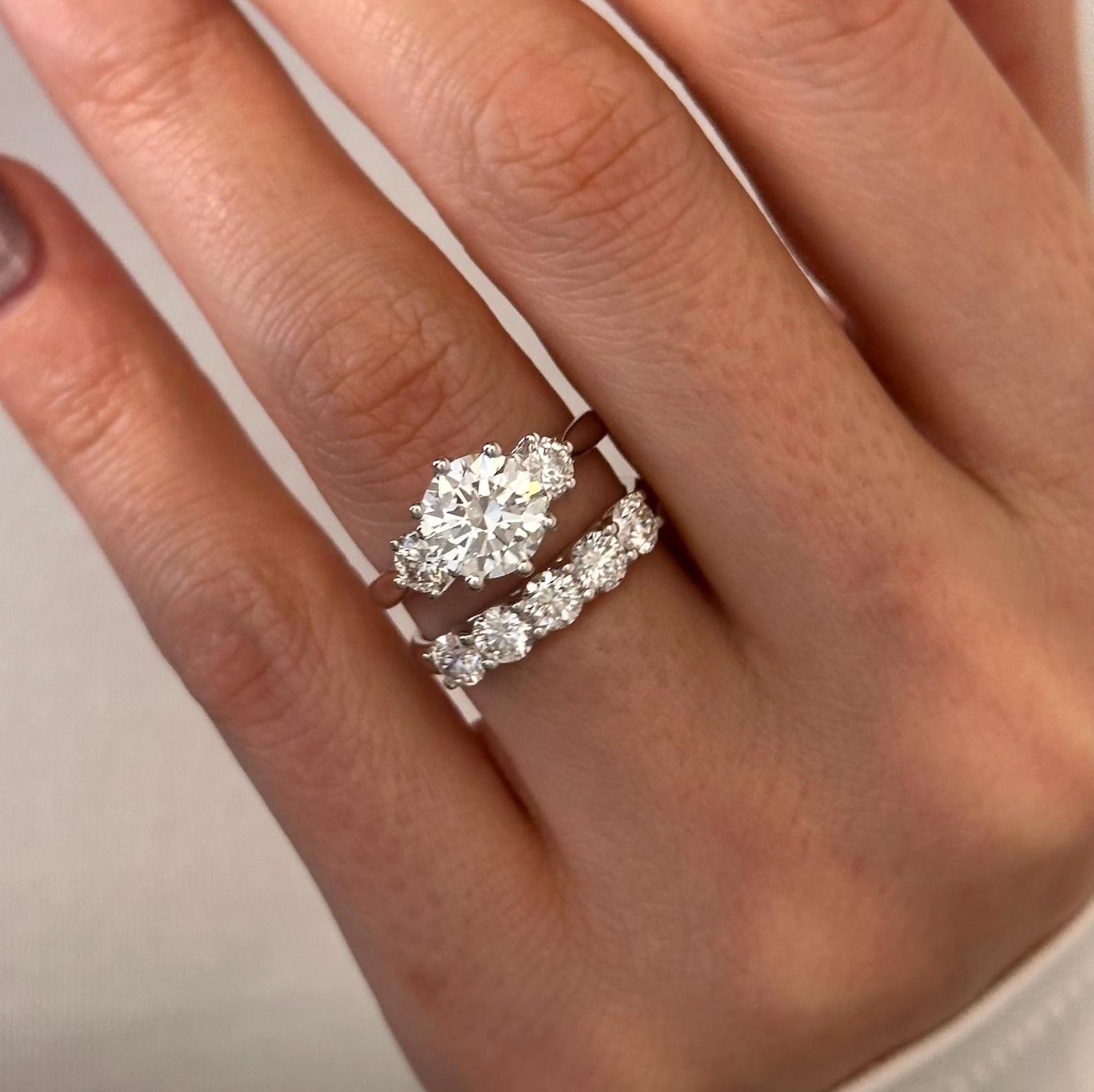 1.0 CT Pear Bezel Solitaire Lab Grown Diamond Bridal Set