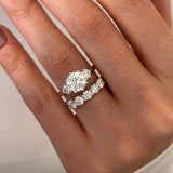 1.0 CT Pear Bezel Solitaire Lab Grown Diamond Bridal Set
