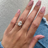 1.0 CT Pear Bezel Solitaire Lab Grown Diamond Bridal Set