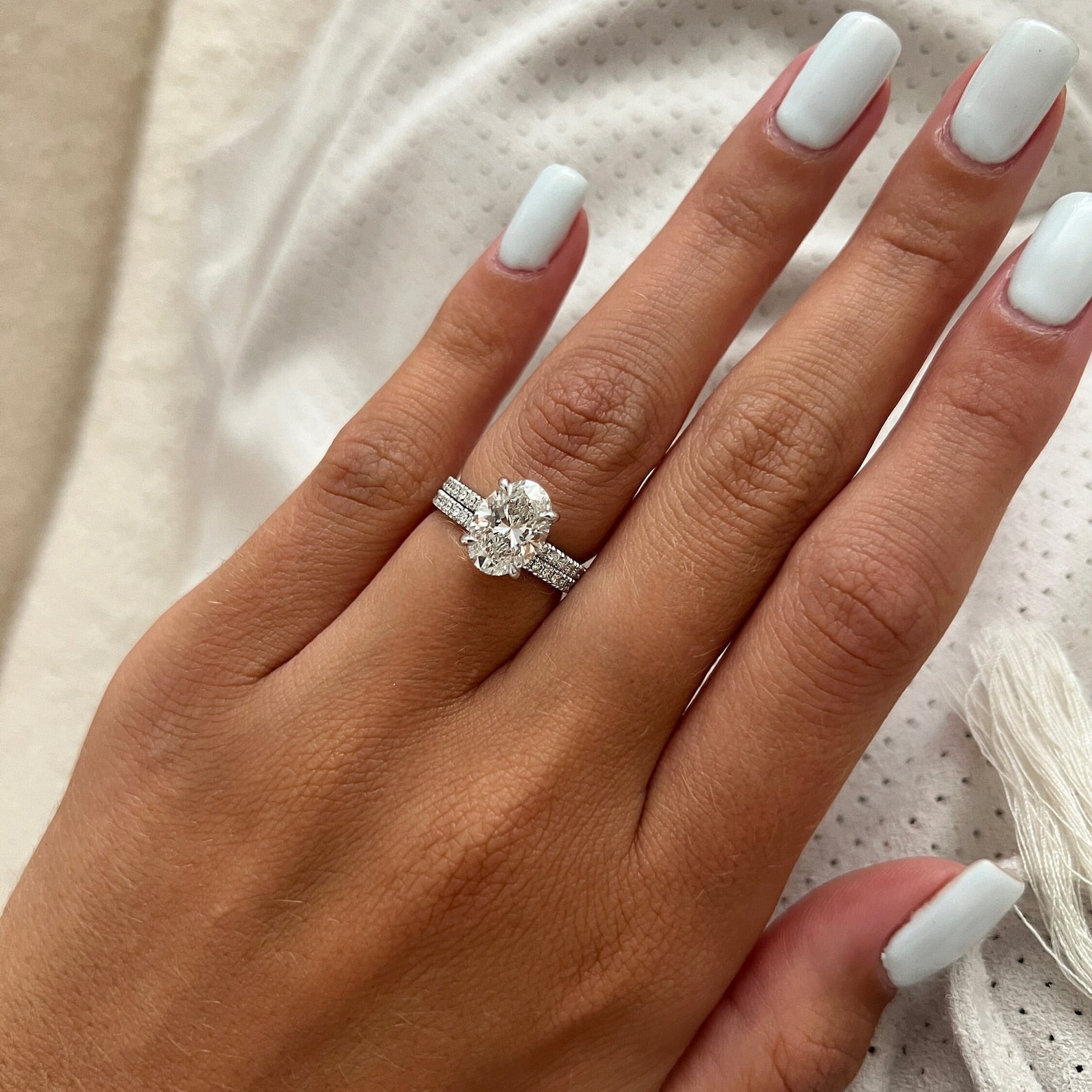 1.0 CT Pear Bezel Solitaire Lab Grown Diamond Bridal Set