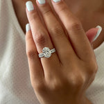 1.0 CT Pear Bezel Solitaire Lab Grown Diamond Bridal Set
