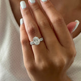1.0 CT Pear Bezel Solitaire Lab Grown Diamond Bridal Set