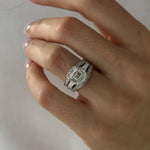 1.0 CT Pear Bezel Solitaire Lab Grown Diamond Bridal Set