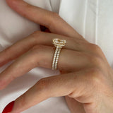 1.0 CT Pear Bezel Solitaire Lab Grown Diamond Bridal Set