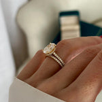 1.0 CT Pear Bezel Solitaire Lab Grown Diamond Bridal Set