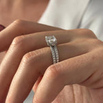 1.0 CT Pear Bezel Solitaire Lab Grown Diamond Bridal Set