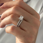 1.0 CT Pear Bezel Solitaire Lab Grown Diamond Bridal Set