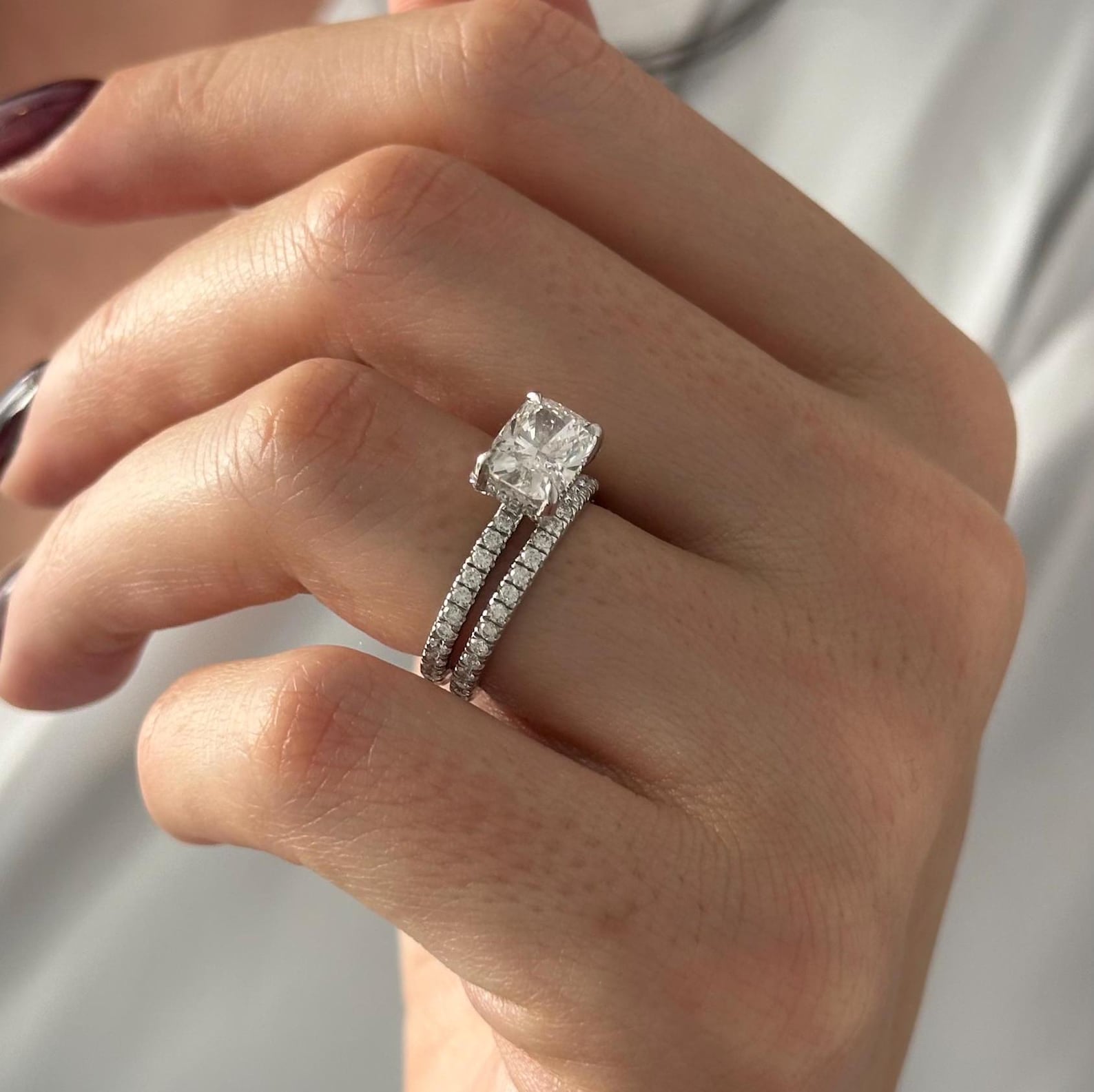 1.0 CT Pear Bezel Solitaire Lab Grown Diamond Bridal Set