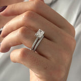 1.0 CT Pear Bezel Solitaire Lab Grown Diamond Bridal Set
