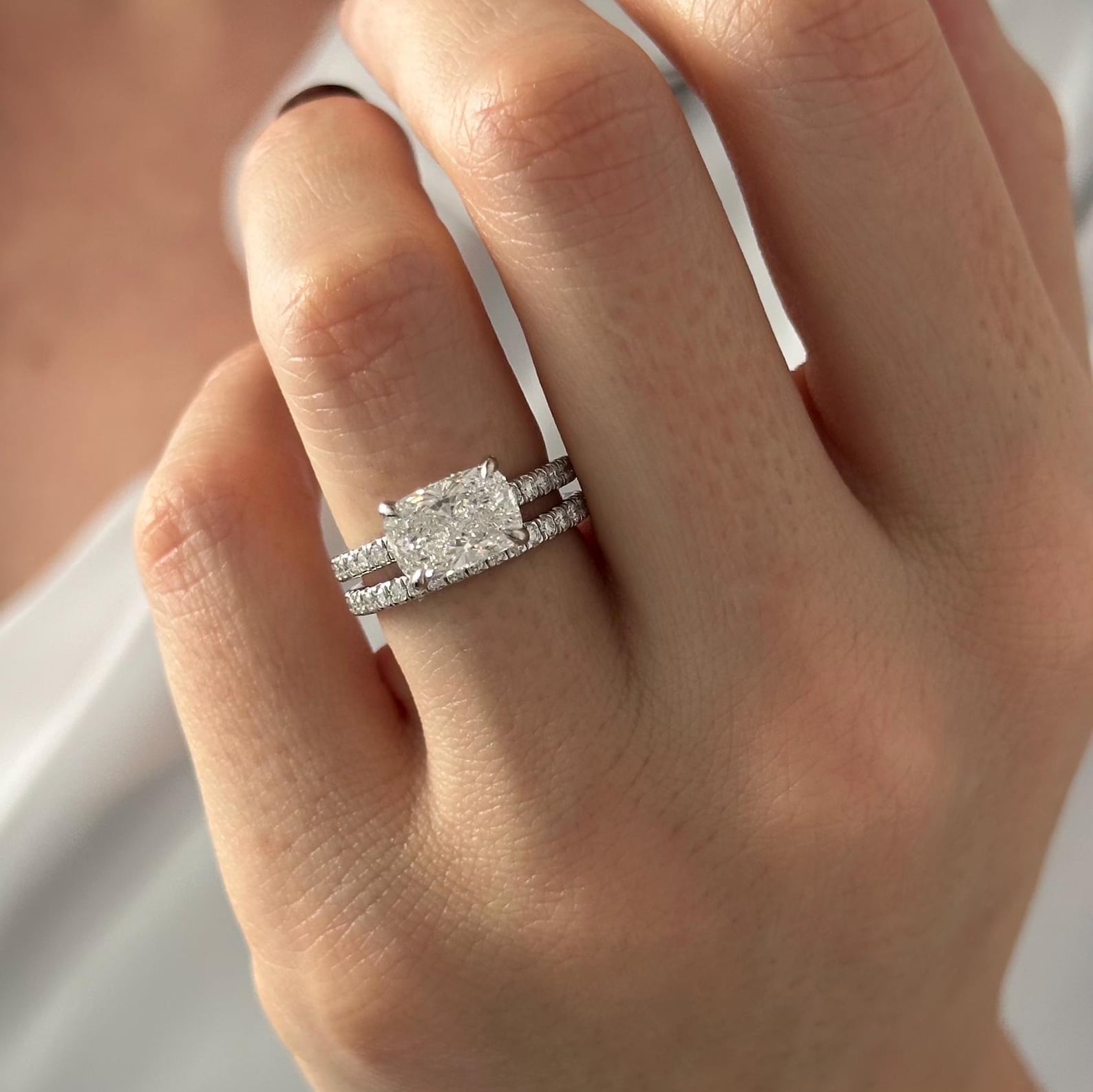 1.0 CT Pear Bezel Solitaire Lab Grown Diamond Bridal Set