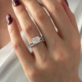 1.0 CT Pear Bezel Solitaire Lab Grown Diamond Bridal Set