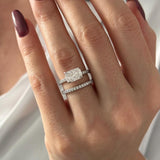 1.0 CT Pear Bezel Solitaire Lab Grown Diamond Bridal Set