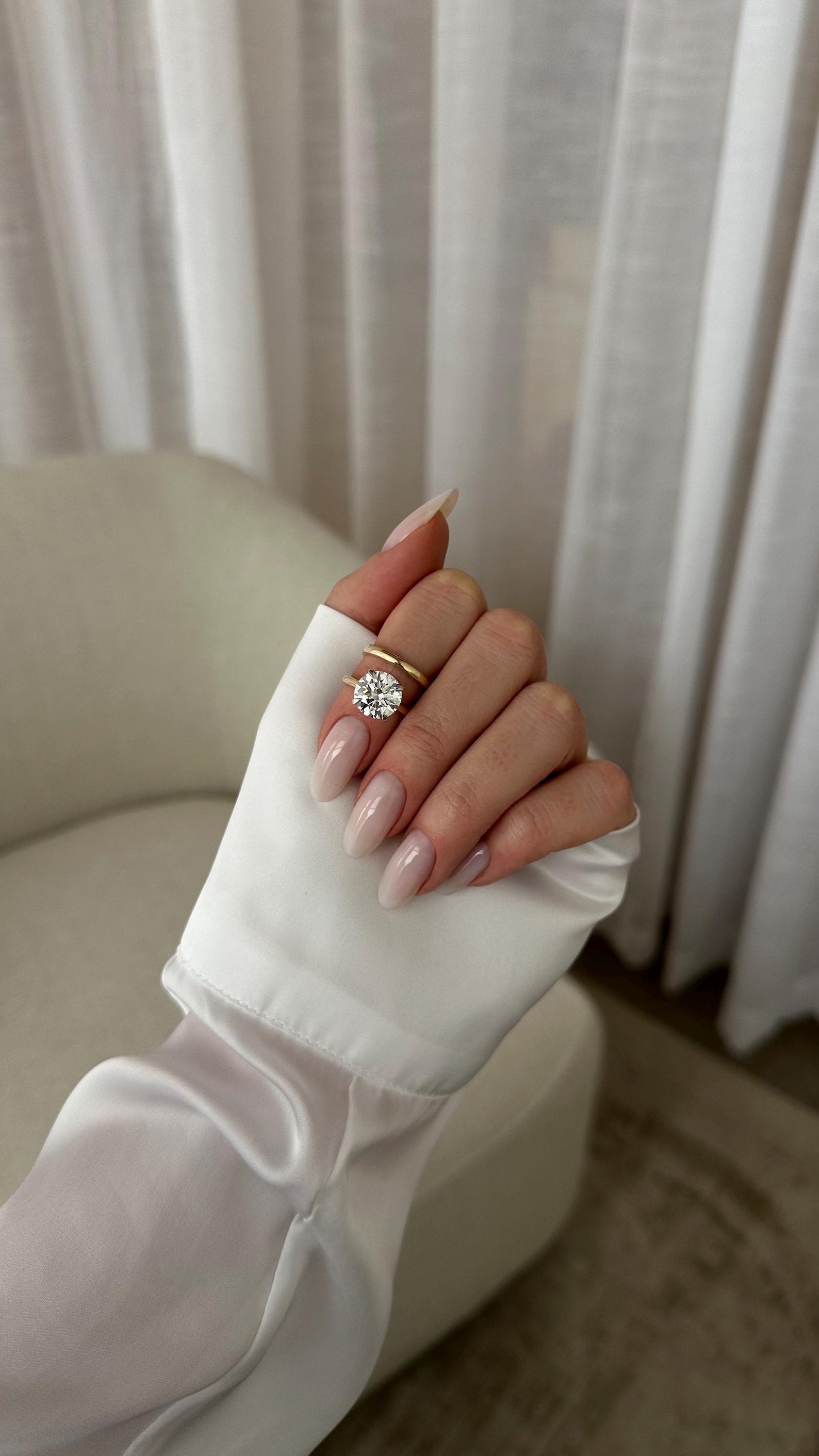 1.0 CT Pear Bezel Solitaire Lab Grown Diamond Bridal Set
