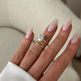 1.0 CT Pear Bezel Solitaire Lab Grown Diamond Bridal Set