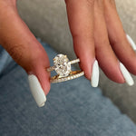 1.0 CT Pear Bezel Solitaire Lab Grown Diamond Bridal Set