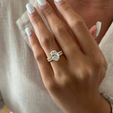 1.0 CT Pear Bezel Solitaire Lab Grown Diamond Bridal Set