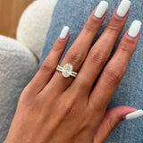 1.0 CT Pear Bezel Solitaire Lab Grown Diamond Bridal Set