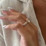 1.0 CT Pear Bezel Solitaire Lab Grown Diamond Bridal Set