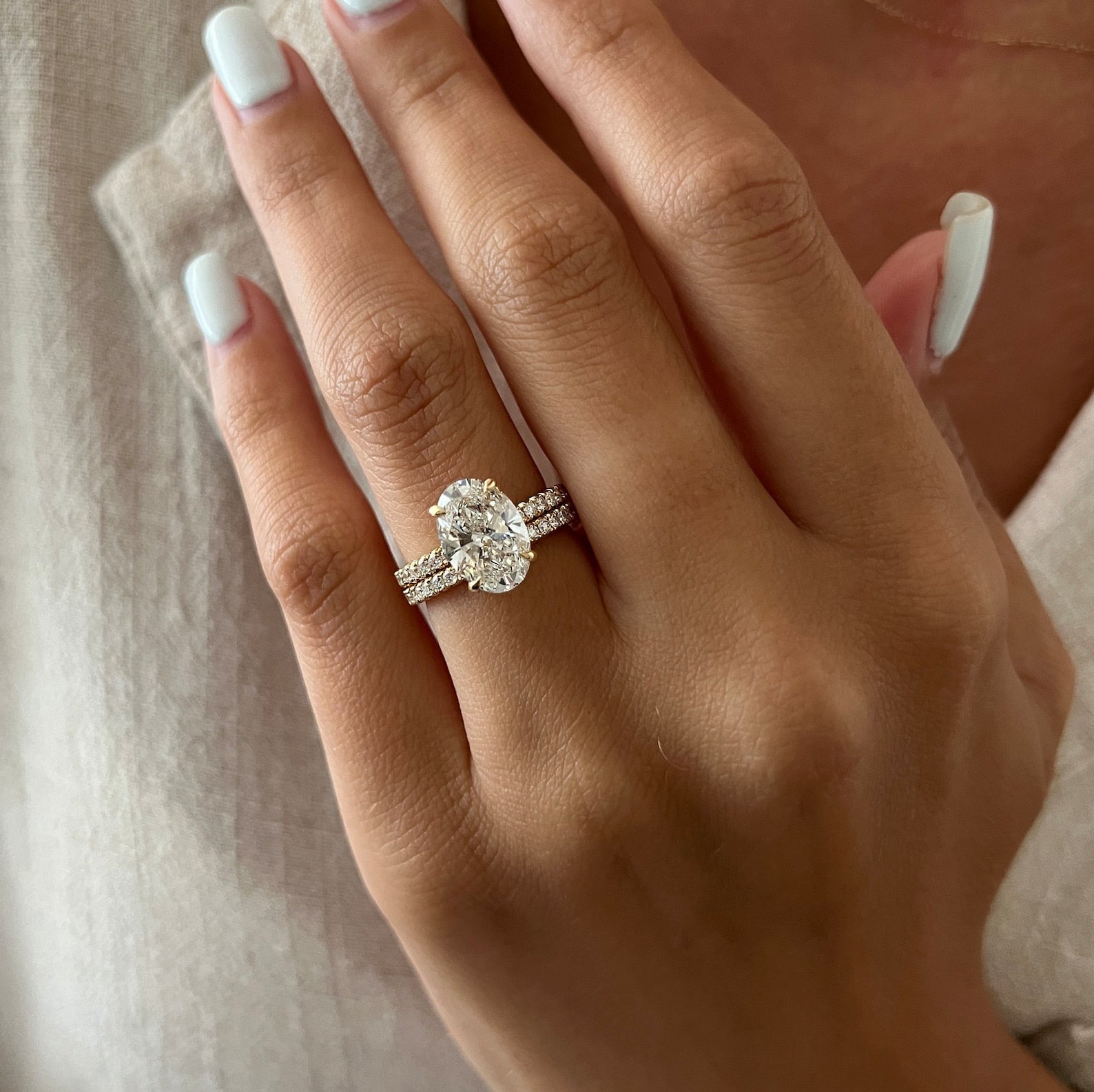 1.0 CT Pear Bezel Solitaire Lab Grown Diamond Bridal Set