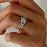 1.0 CT Pear Bezel Solitaire Lab Grown Diamond Bridal Set