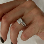 1.0 CT Pear Bezel Solitaire Lab Grown Diamond Bridal Set