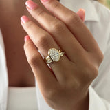 1.0 CT Pear Bezel Solitaire Lab Grown Diamond Bridal Set