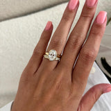 1.0 CT Pear Bezel Solitaire Lab Grown Diamond Bridal Set