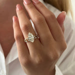 1.0 CT Pear Bezel Solitaire Lab Grown Diamond Bridal Set