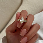 1.0 CT Pear Bezel Solitaire Lab Grown Diamond Bridal Set