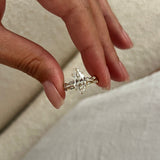 1.0 CT Pear Bezel Solitaire Lab Grown Diamond Bridal Set