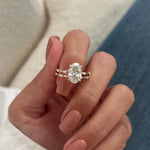 1.0 CT Pear Bezel Solitaire Lab Grown Diamond Bridal Set