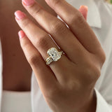 1.0 CT Pear Bezel Solitaire Lab Grown Diamond Bridal Set
