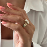 1.0 CT Pear Bezel Solitaire Lab Grown Diamond Bridal Set