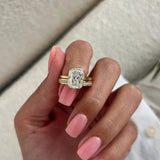 1.0 CT Pear Bezel Solitaire Lab Grown Diamond Bridal Set