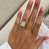 1.0 CT Pear Bezel Solitaire Lab Grown Diamond Bridal Set