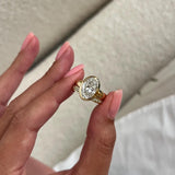 1.0 CT Pear Bezel Solitaire Lab Grown Diamond Bridal Set