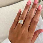 1.0 CT Pear Bezel Solitaire Lab Grown Diamond Bridal Set
