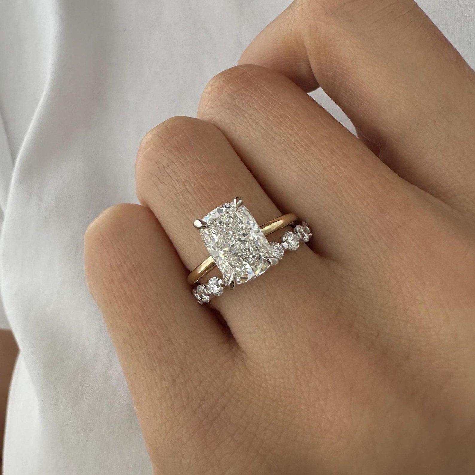 1.0 CT Pear Bezel Solitaire Lab Grown Diamond Bridal Set