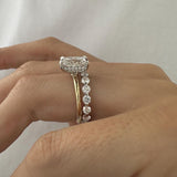 1.0 CT Pear Bezel Solitaire Lab Grown Diamond Bridal Set