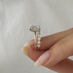 1.0 CT Pear Bezel Solitaire Lab Grown Diamond Bridal Set