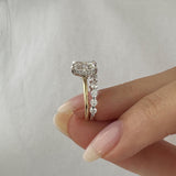 1.0 CT Pear Bezel Solitaire Lab Grown Diamond Bridal Set